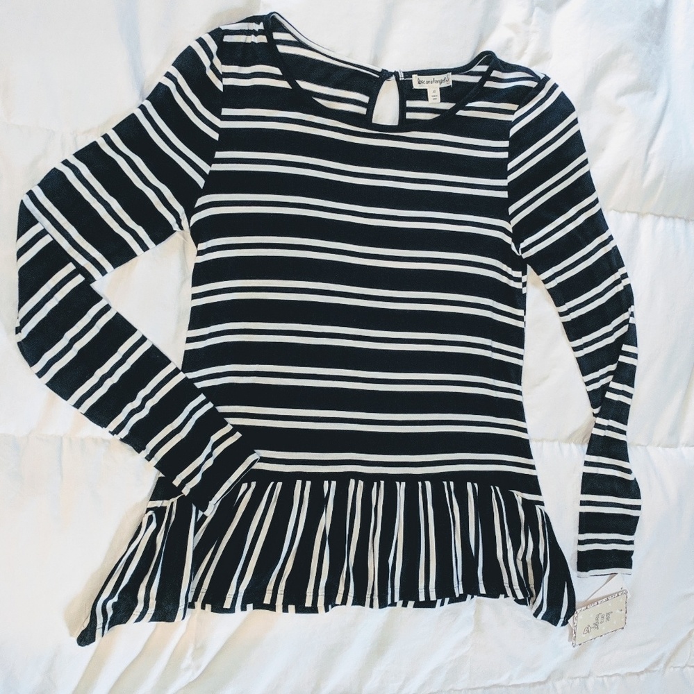 New women's long sleeve top shirt Navy Size XS
